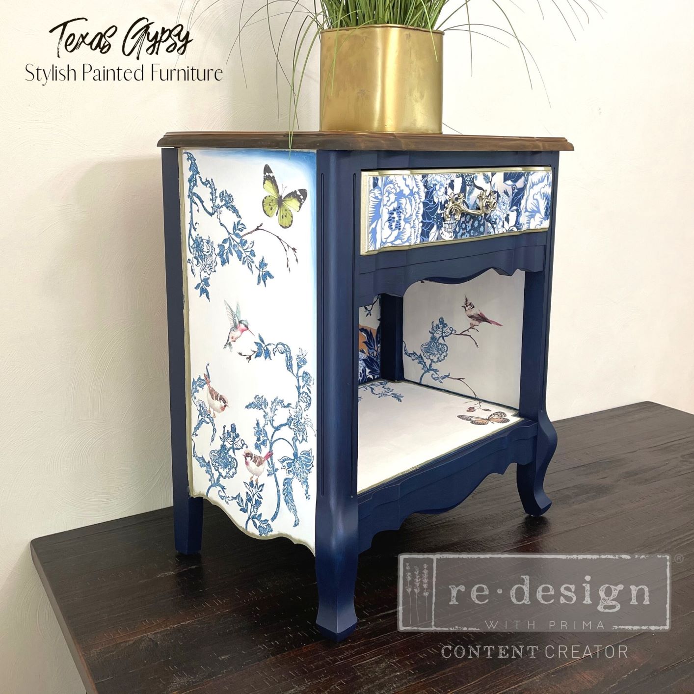 Redesign Decor Stamp – Distressed Floral Prints – 12″x12″ (7 pcs)