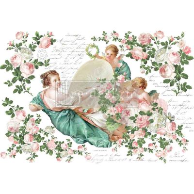 Decor Transfers® – Chambre De La Reine – total sheet size 24″x35″, cut into 2 sheets