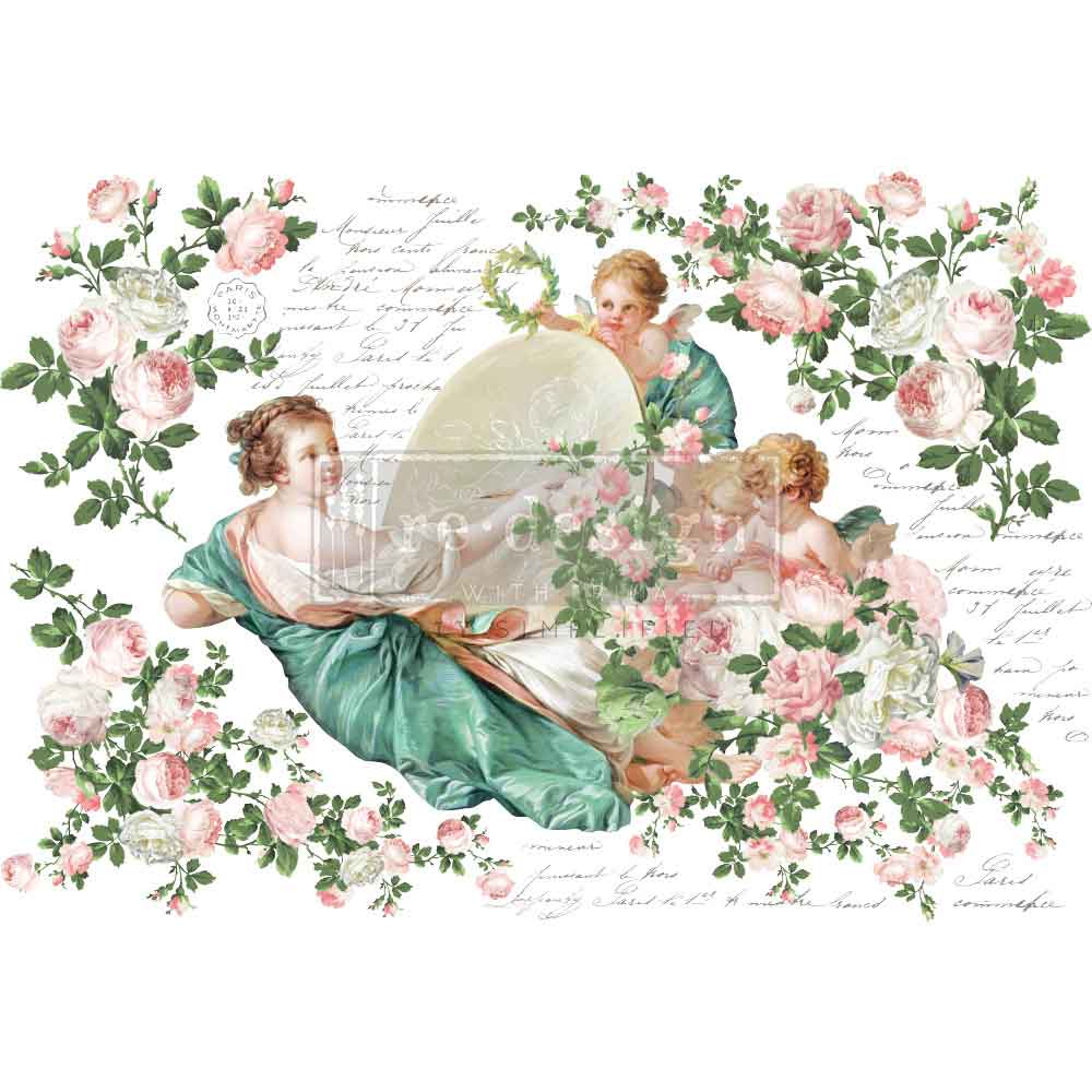 Decor Transfers® – Chambre De La Reine – total sheet size 24″x35″, cut into 2 sheets