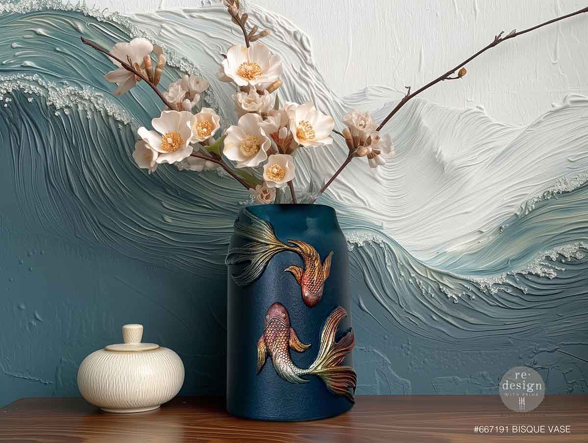 Ceramic Bisque Vase 8″x5″ – 8″ height x 5″ diameter