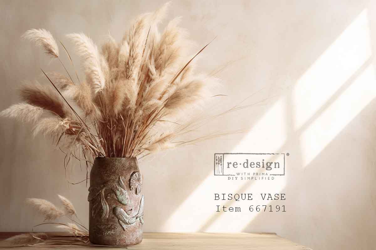 Ceramic Bisque Vase 8″x5″ – 8″ height x 5″ diameter