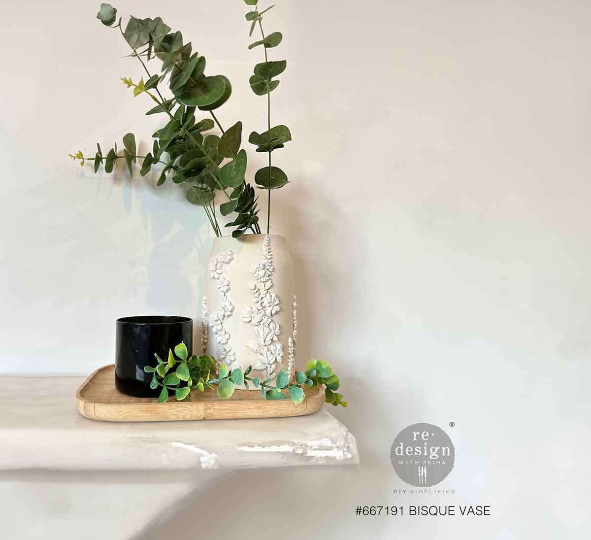 Ceramic Bisque Vase 8″x5″ – 8″ height x 5″ diameter