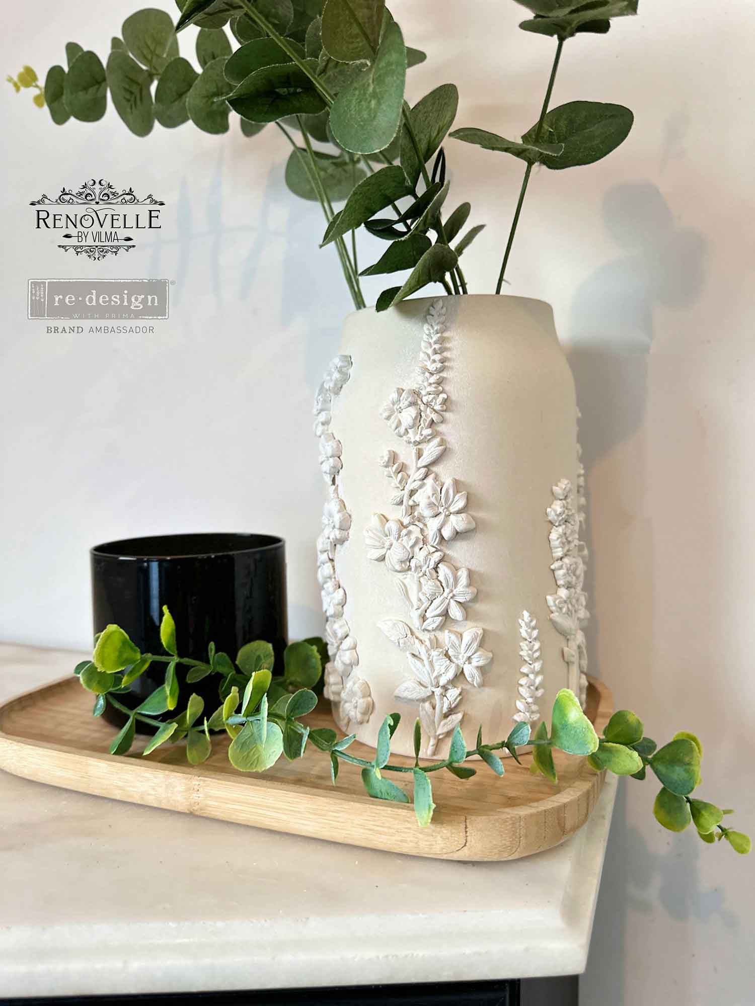 Ceramic Bisque Vase 8″x5″ – 8″ height x 5″ diameter