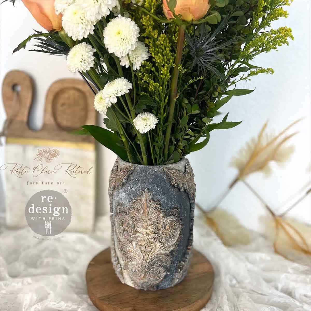 Ceramic Bisque Vase 8″x5″ – 8″ height x 5″ diameter