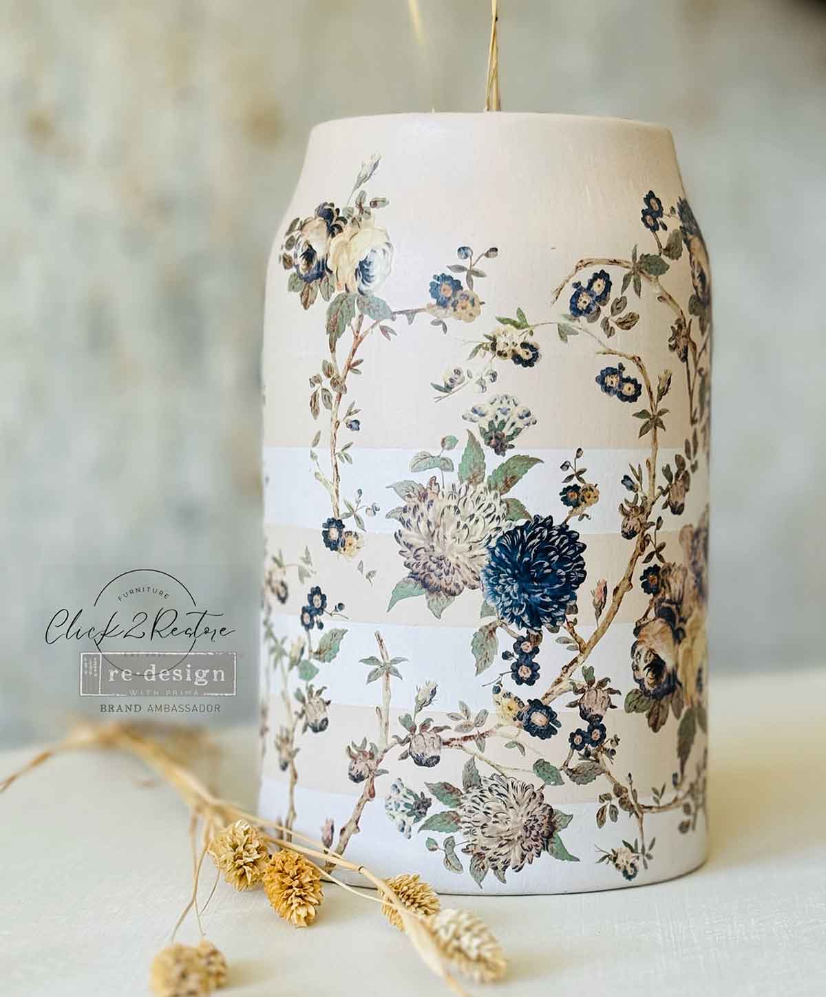Ceramic Bisque Vase 8″x5″ – 8″ height x 5″ diameter