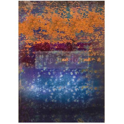 A1 Decoupage Fiber – Rustic Blue Rust –
