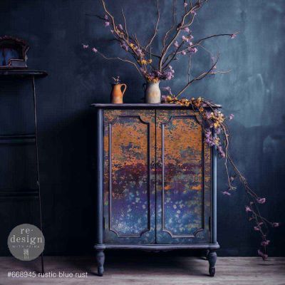 A1 Decoupage Fiber – Rustic Blue Rust –