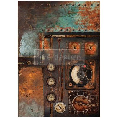 A1 Decoupage Fiber – Aged Machinery Elegance –