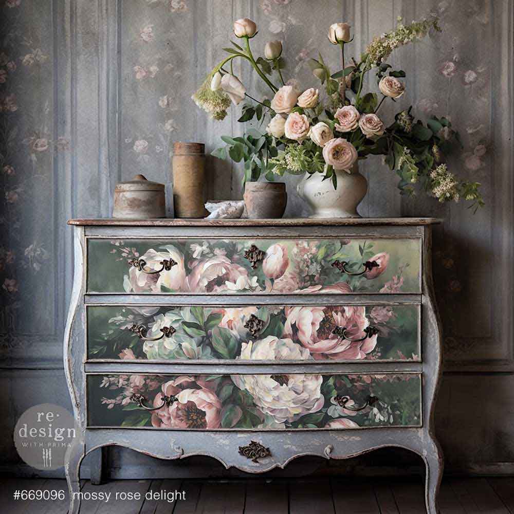 A1 Decoupage Fiber – Mossy Rose Delight –