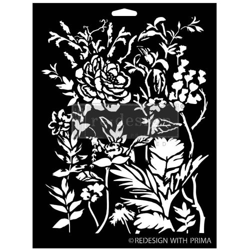 Decor Stencils® – Cerulean Blooms – 1 pc, sheet size 9″x12″