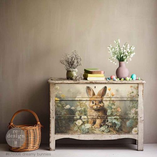 Decoupage Decor Tissue Paper Pack – Dreamy Bunnies – 3 sheets, 19.5″x30″ each