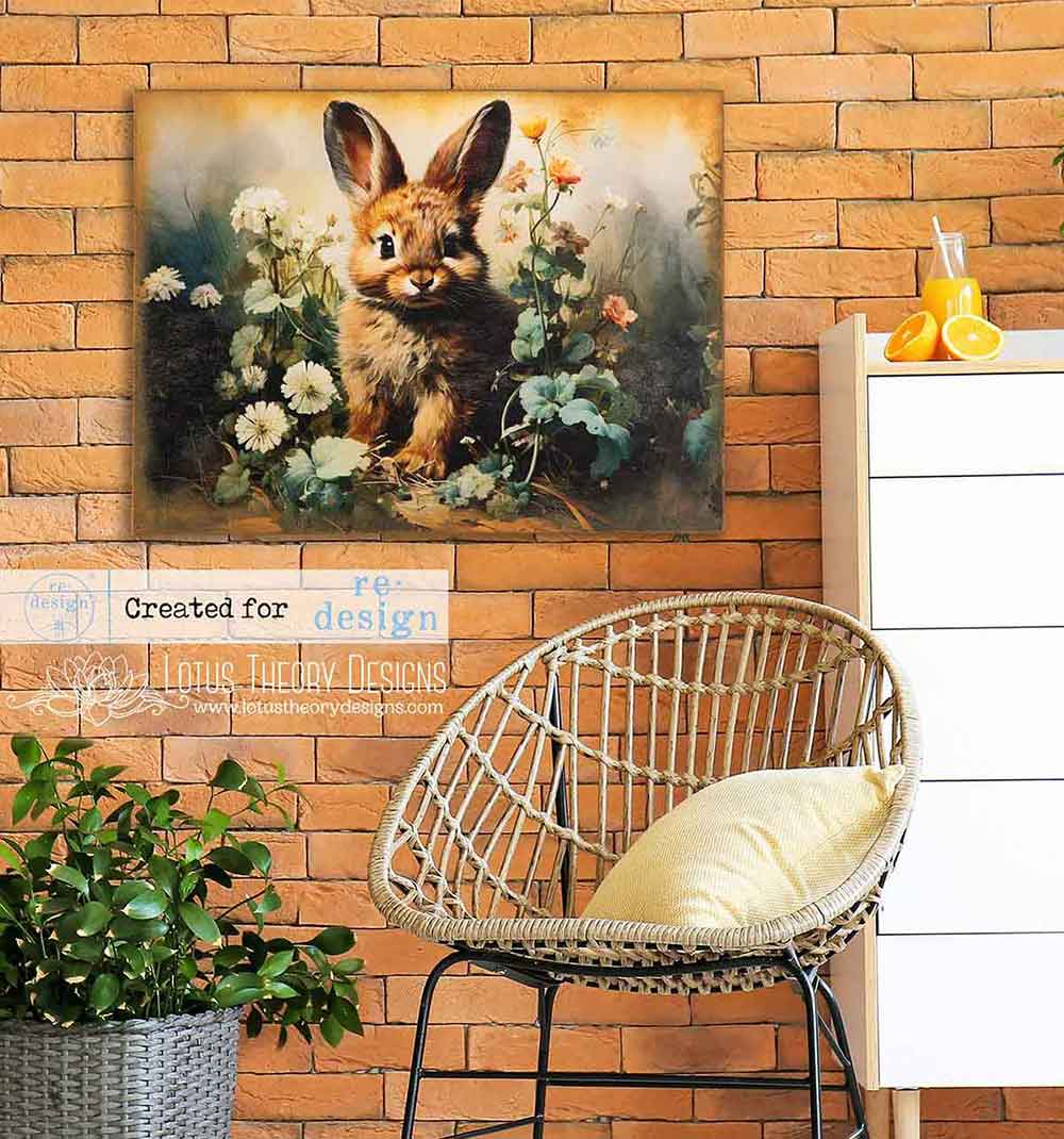 Decoupage Decor Tissue Paper Pack – Dreamy Bunnies – 3 sheets, 19.5″x30″ each