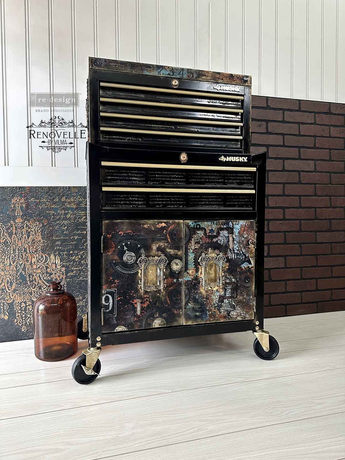 A1 Decoupage Fiber – Aged Machinery Elegance –