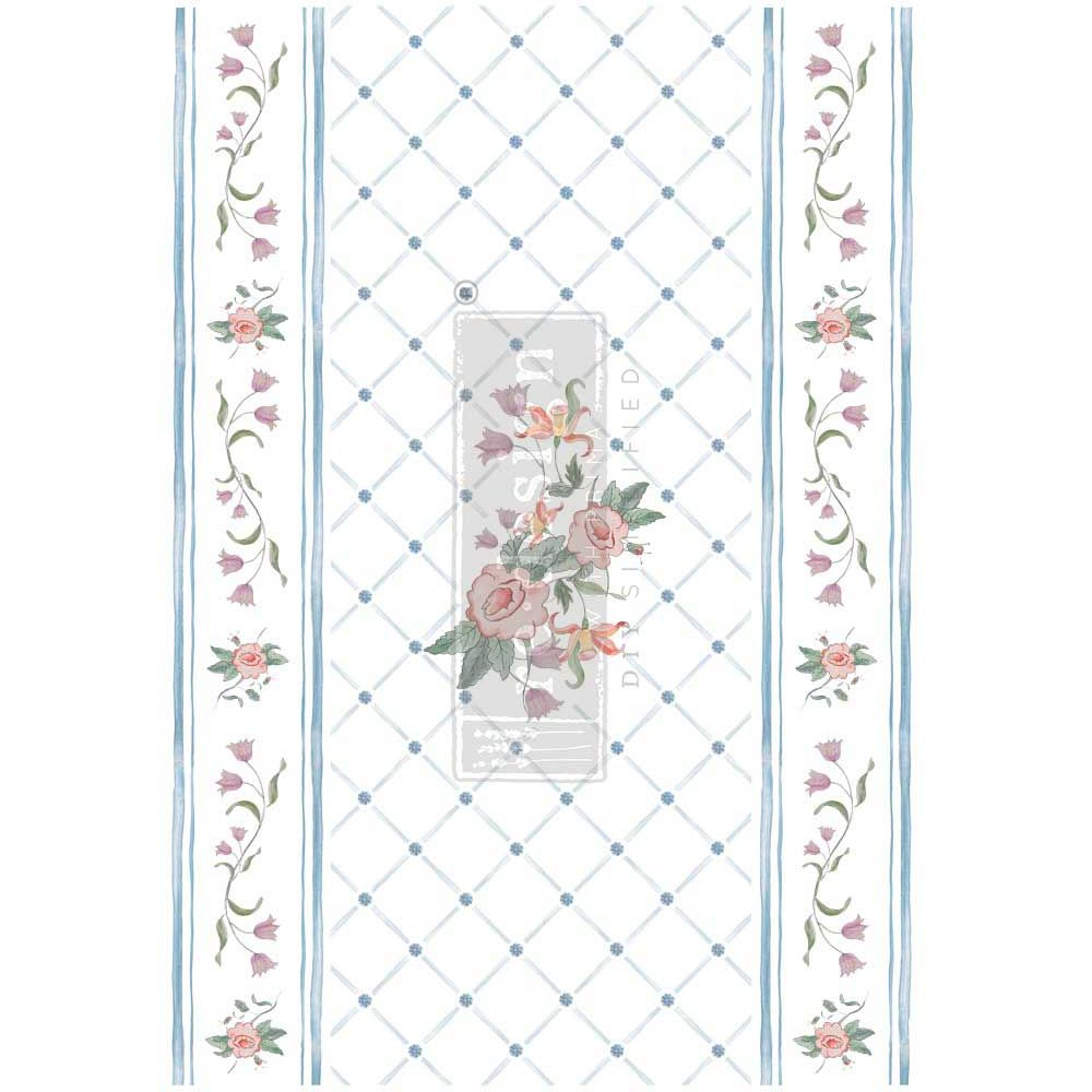 Decor Transfers® Annie Sloan® – Swedish Posy – total sheet size 24″x35″, cut into 3 sheets