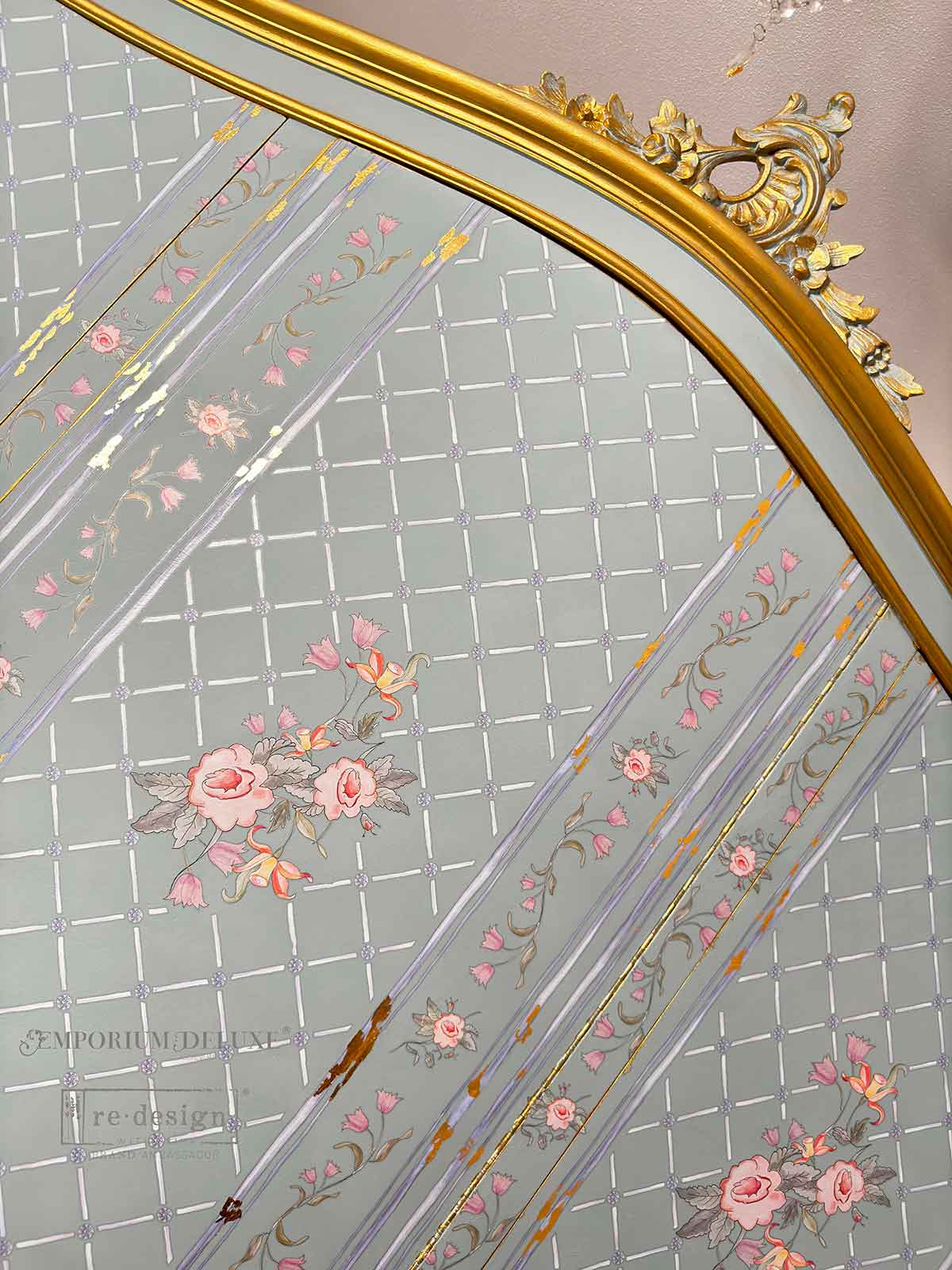 Decor Transfers® Annie Sloan® – Swedish Posy – total sheet size 24″x35″, cut into 3 sheets