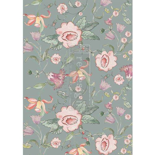 A1 Decoupage Fiber Annie Sloan®- Swedish Posy – 1 sheet, A1 size