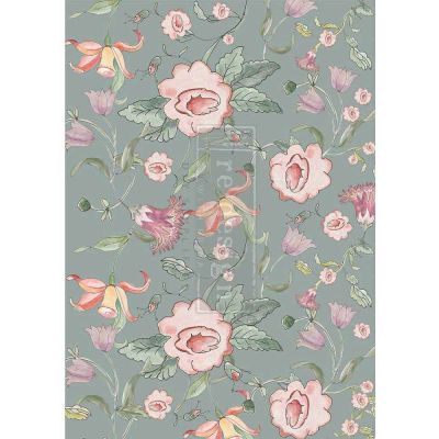 A1 Decoupage Fiber Annie Sloan®- Swedish Posy – 1 sheet, A1 size