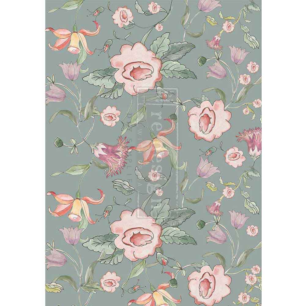 A1 Decoupage Fiber Annie Sloan®- Swedish Posy – 1 sheet, A1 size
