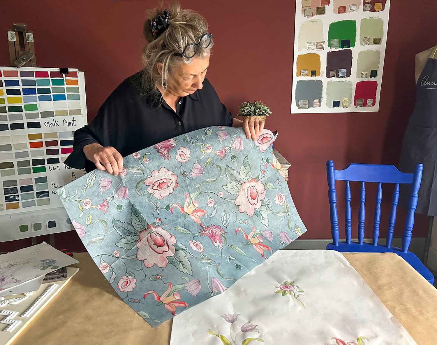 A1 Decoupage Fiber Annie Sloan®- Swedish Posy – 1 sheet, A1 size