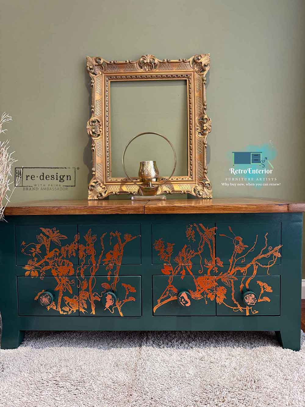 Kacha Decor Transfers® Copper Foil – Bird Watching – total sheet size 18″x24″, cut into 2 sheets