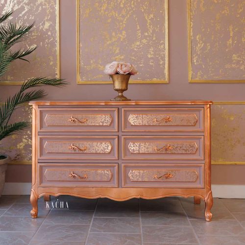 Kacha Decor Transfers® Rose Gold Foil – In the Field – total sheet size 18″x24″, cut into 2 sheets