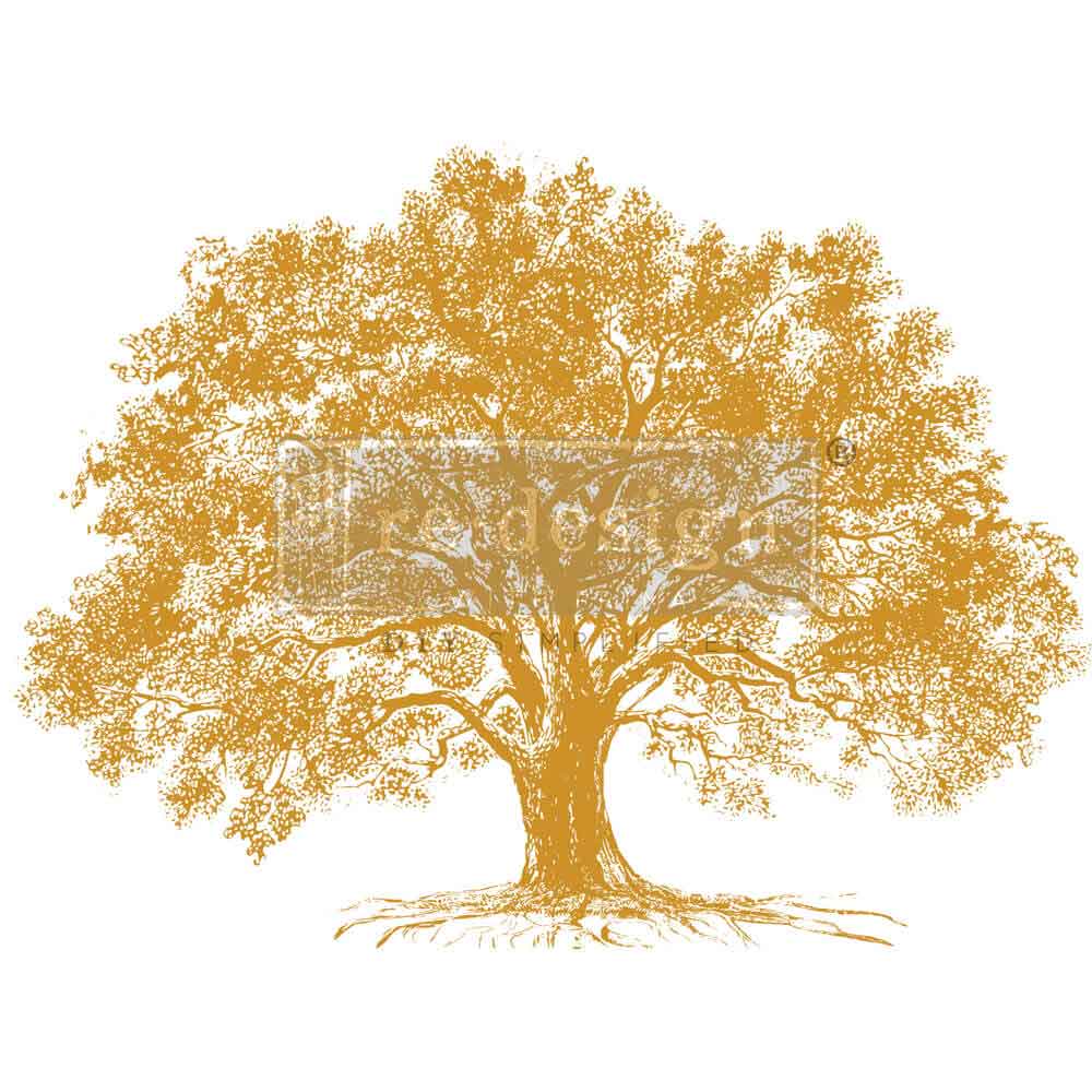 Kacha Decor Transfers® Gold Foil – Growth – total sheet size 18″x24″, cut into 2 sheets