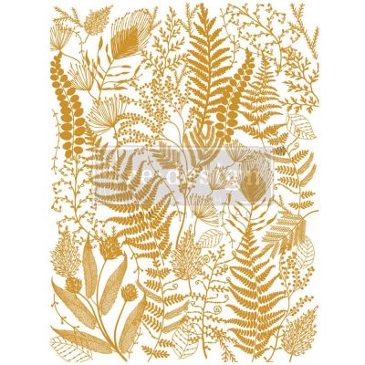 Kacha Decor Transfers® Gold Foil – Foliage Finesse – total sheet size 18″x24″, cut into 2 sheets