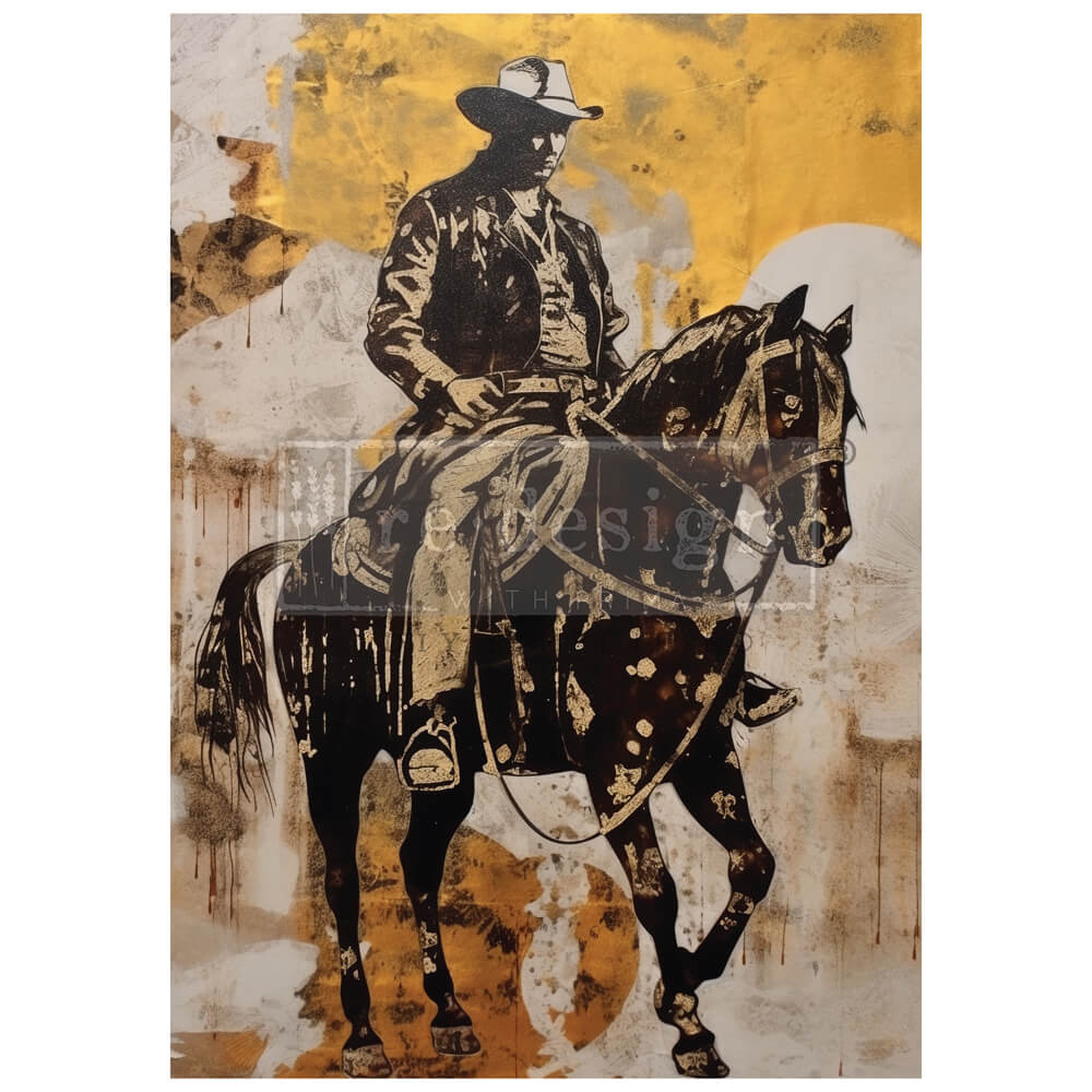 A1 Decoupage Fiber – Cowboy Cavalry – 1 sheet, A1 size