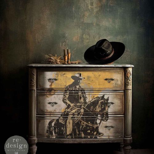 A1 Decoupage Fiber – Cowboy Cavalry – 1 sheet, A1 size