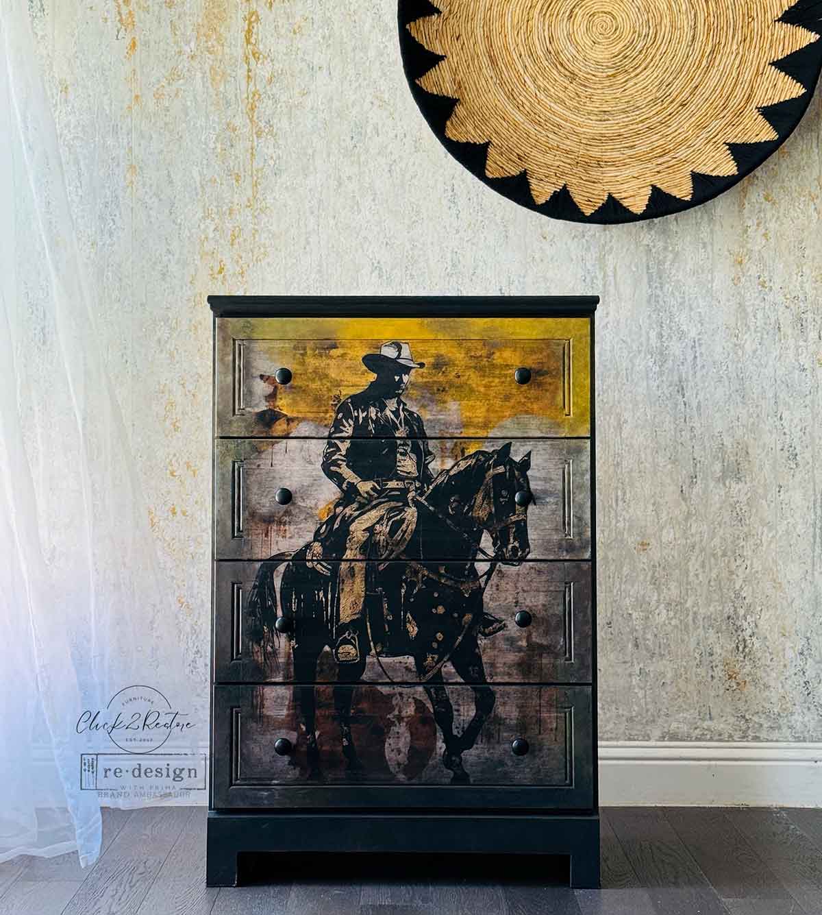 A1 Decoupage Fiber – Cowboy Cavalry – 1 sheet, A1 size