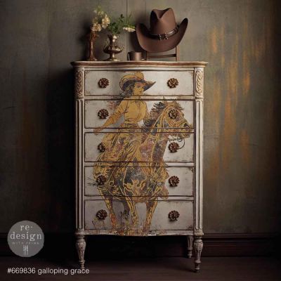 Decor Transfers® – Galloping Grace – total sheet size 24″x35″, cut into 2 sheets