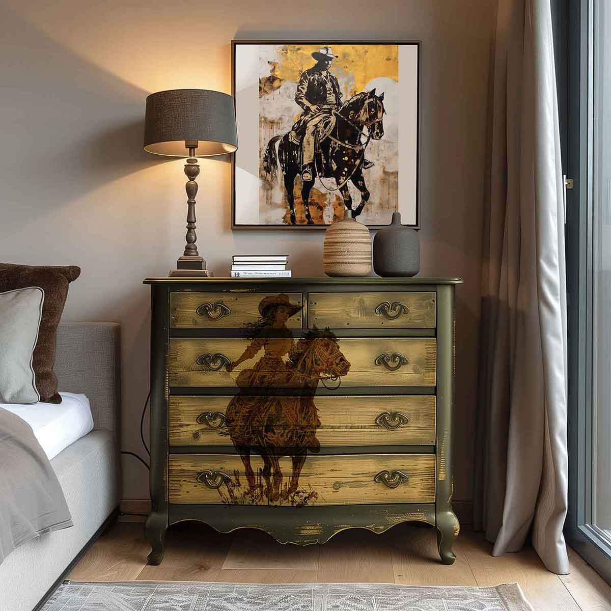 Decor Transfers® – Galloping Grace – total sheet size 24″x35″, cut into 2 sheets