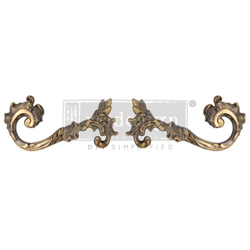 Kacha Decor Metal Pulls – Enchanté – 2 pcs, 4.7″x2.1″ + 4 screws