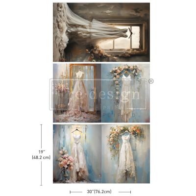 Decoupage Decor Tissue Paper Pack – Whispers of White – 3 sheets, 19.5″x30″ each