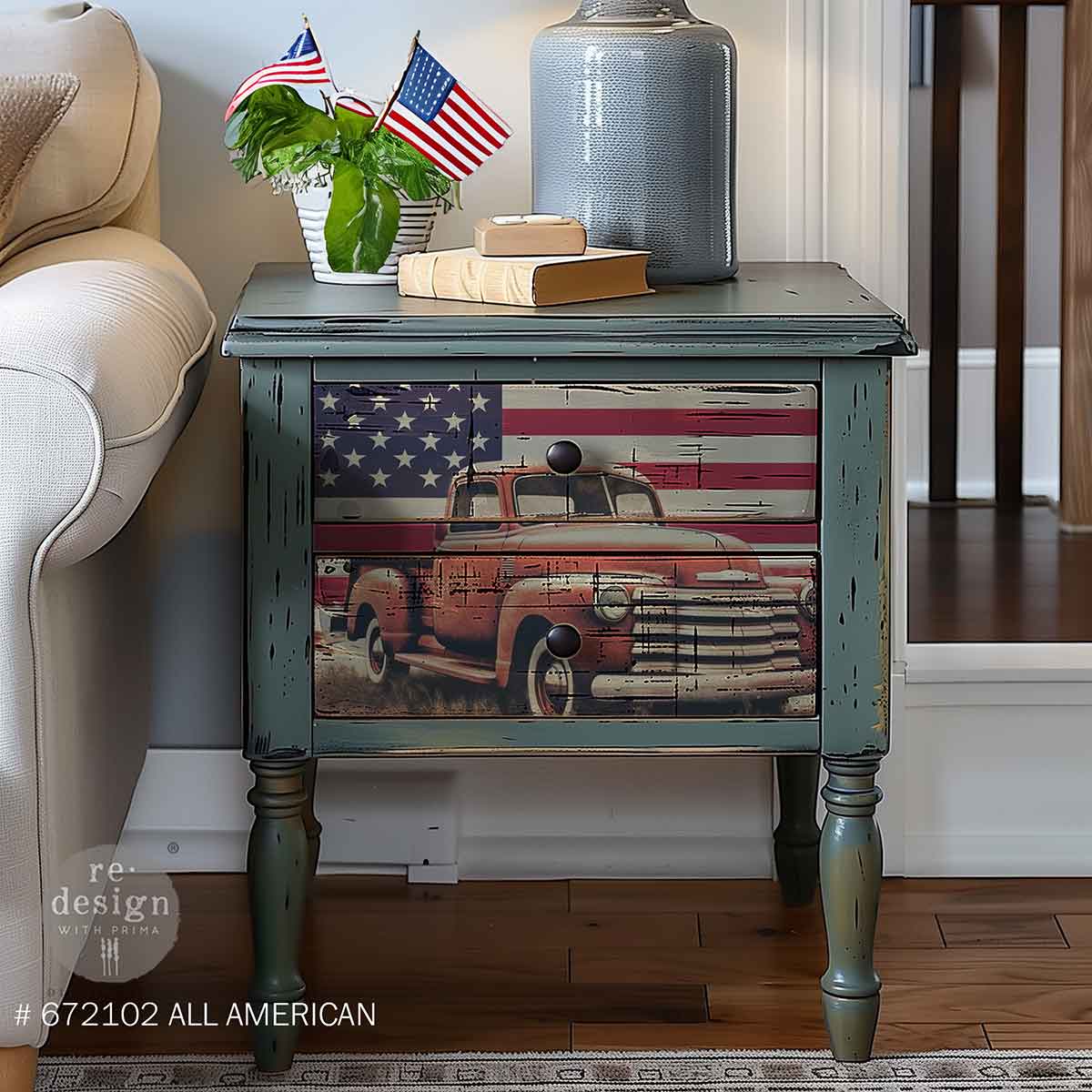 A3 Decoupage Decor Tissue Paper Pack – All American – 3 sheets, 11.7”x16.5” each