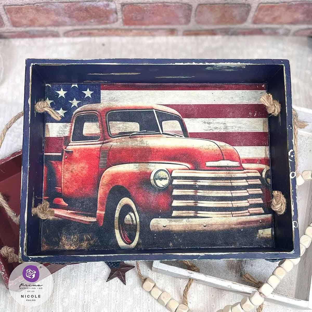 A3 Decoupage Decor Tissue Paper Pack – All American – 3 sheets, 11.7”x16.5” each