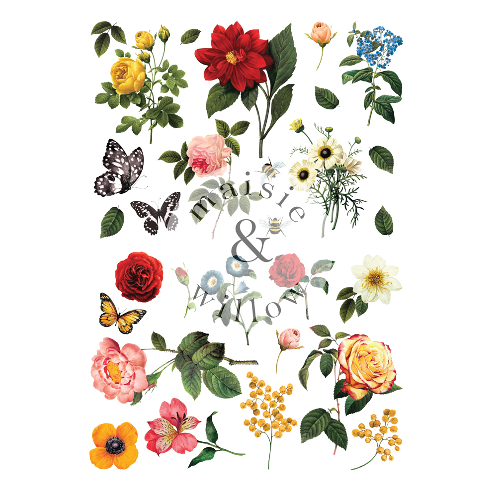 24 Maisie&Willowtransfers-Majesticgarden-3Sheets-Totalsheetsize17X24