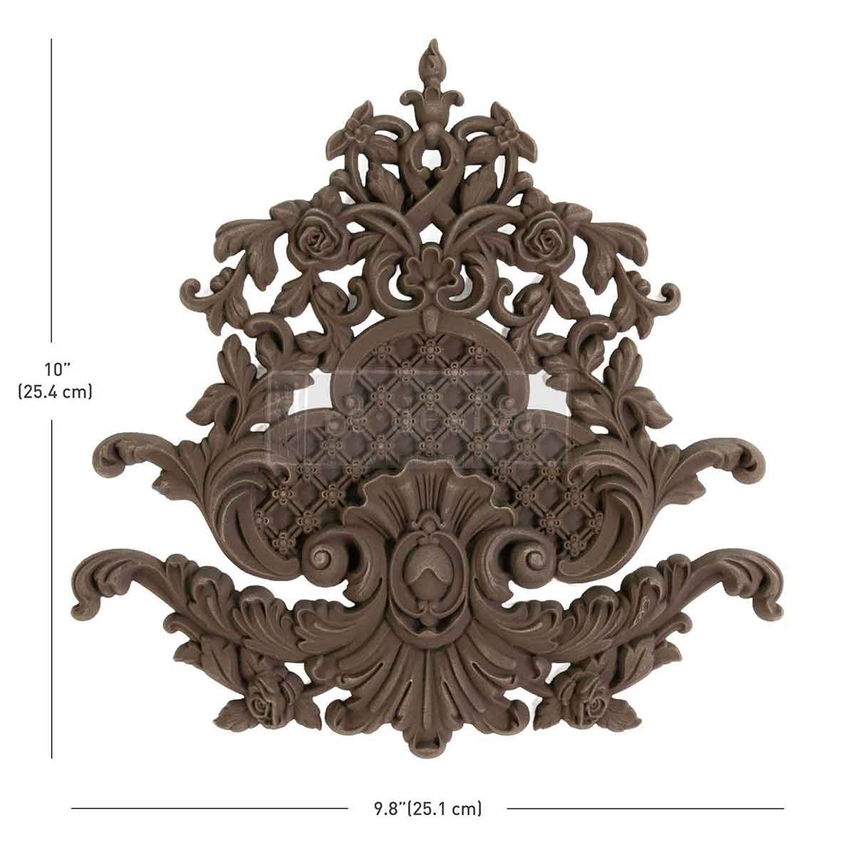 Decor Poly® – Baroque Elegance – 10″x9.89″x0.49″ / 25.4cmx25.1cmx1.2cm Copyright #VA2412675
