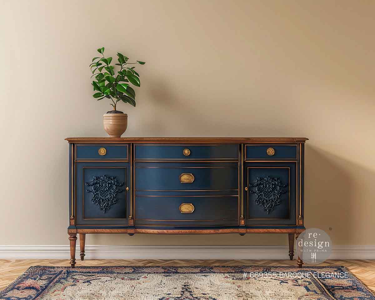 Decor Poly® – Baroque Elegance – 10″x9.89″x0.49″ / 25.4cmx25.1cmx1.2cm Copyright #VA2412675