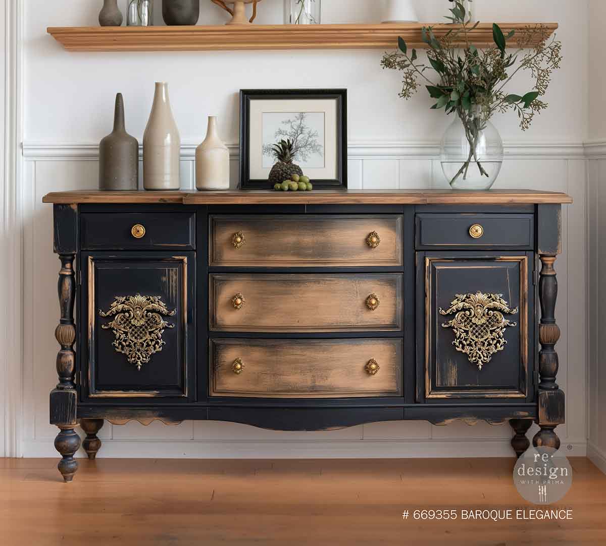 Decor Poly® – Baroque Elegance – 10″x9.89″x0.49″ / 25.4cmx25.1cmx1.2cm Copyright #VA2412675