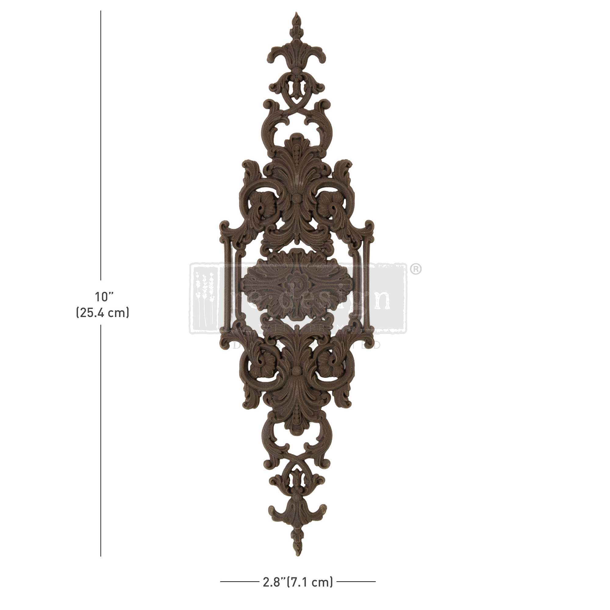 Decor Poly® – Luxe Ornamenta – 10″x2.8″x*0.26″ / 25.4cmx7.1cmx0.66cm Copyright #VA2412676