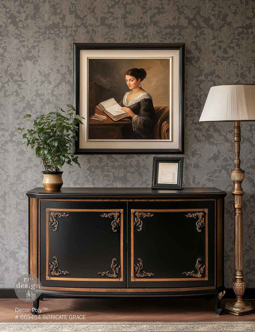 Decor Poly® – Intricate Grace – 2 pcs, 7″x6.76″0.315″ / 17.8cmx17.2cmx0.8cm Copyright #VA2412758