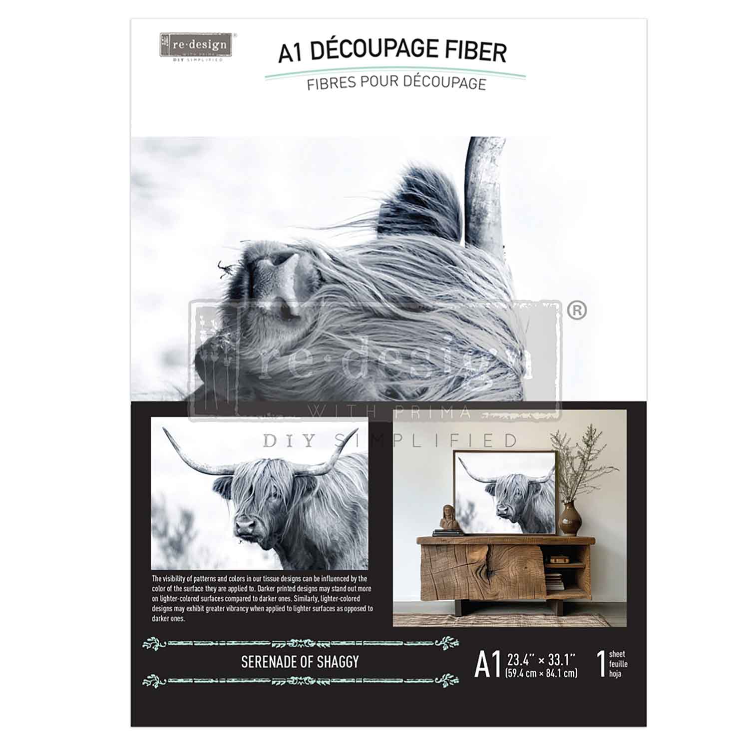 A1 Decoupage Fiber – Serenade of Shaggy – 1 sheet, A1 size
