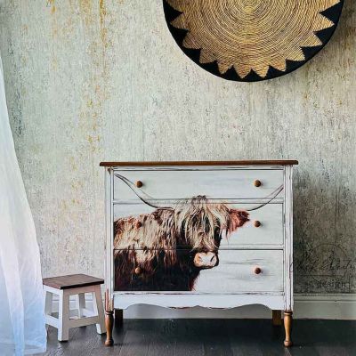 A1 Decoupage Fiber – Majestic Moo – 1 sheet, A1 size