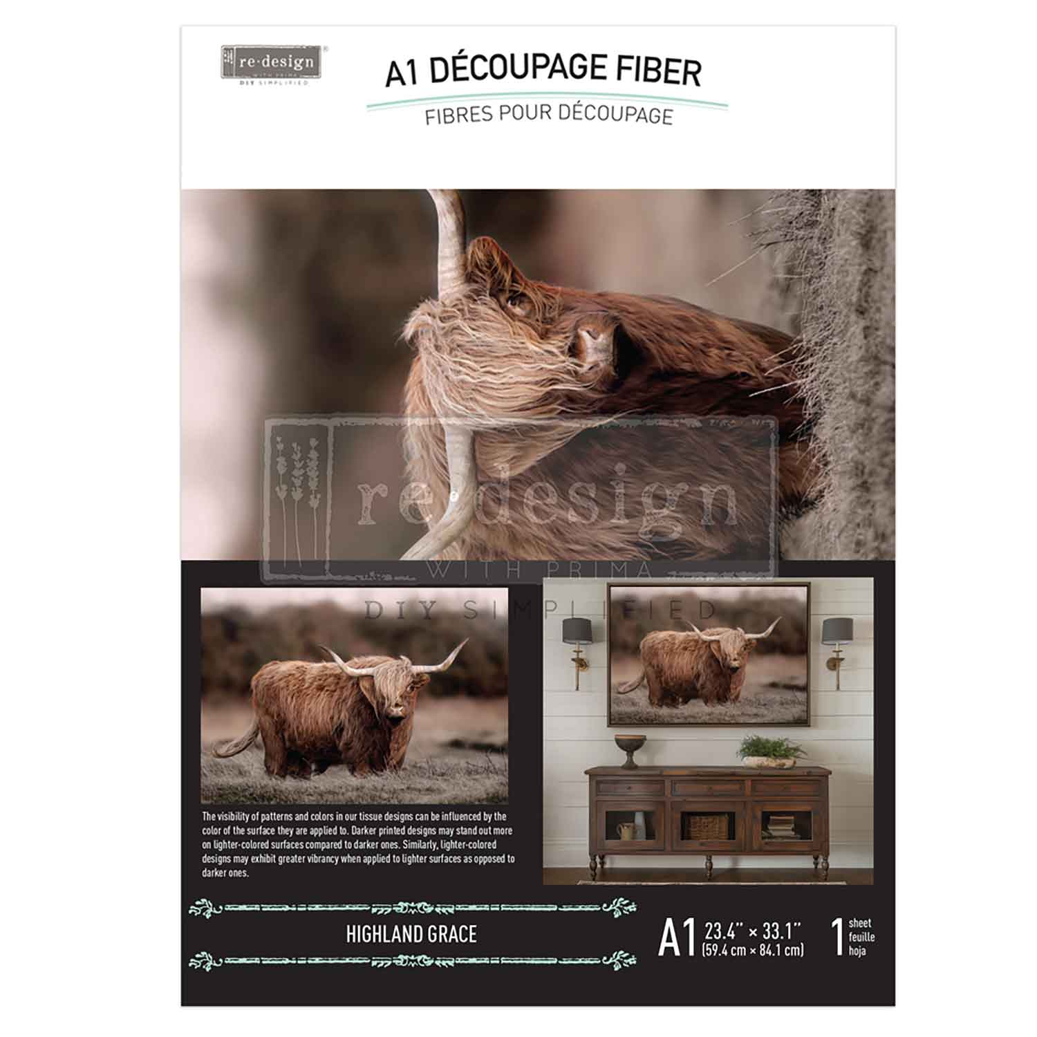 A1 Decoupage Fiber – Highland Grace – 1 sheet, A1 size