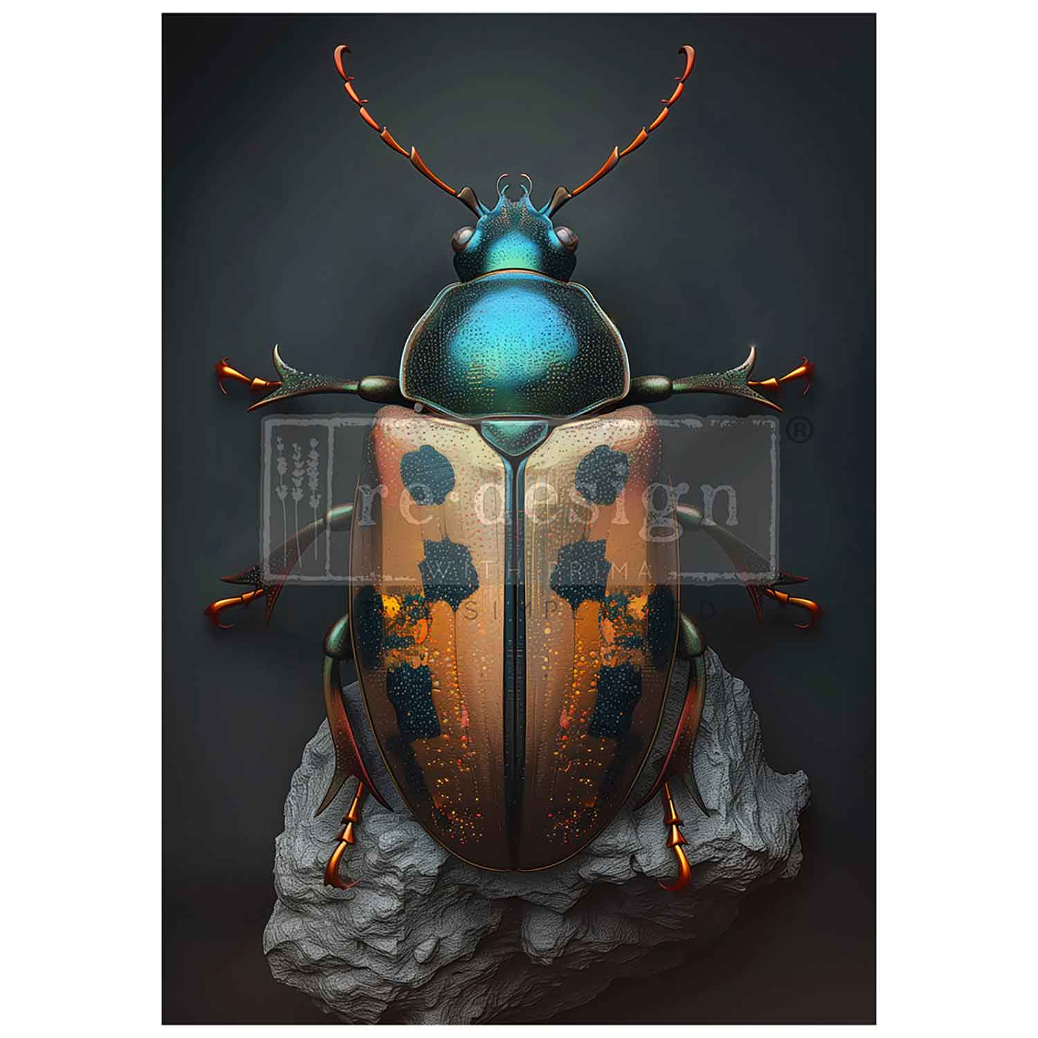 A1 Decoupage Fiber – BrassScarab – 1 sheet, A1 size