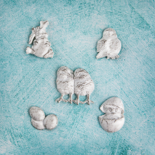 Shabby Chic Treasures Resin, Easter, 5-Pack