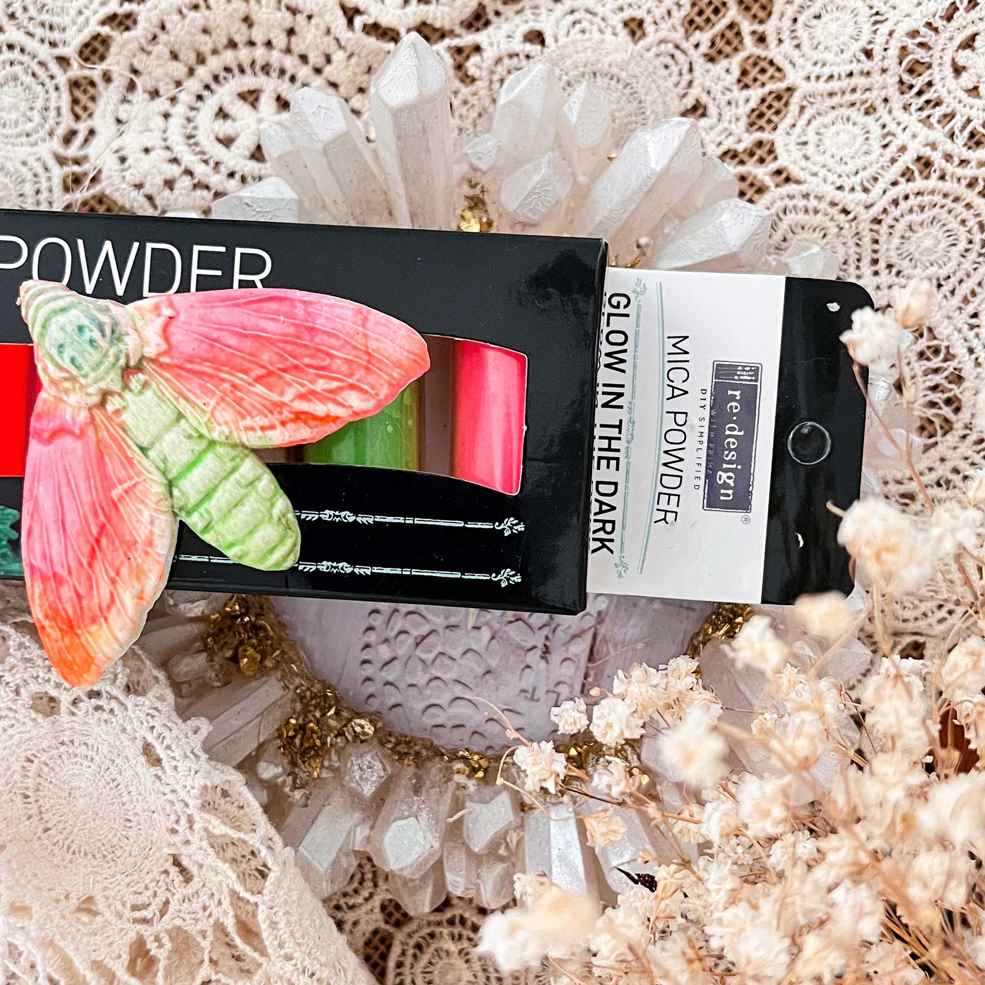 Decor Pigment Powder Set – Glow In The Dark – 6 colors x 5g each
