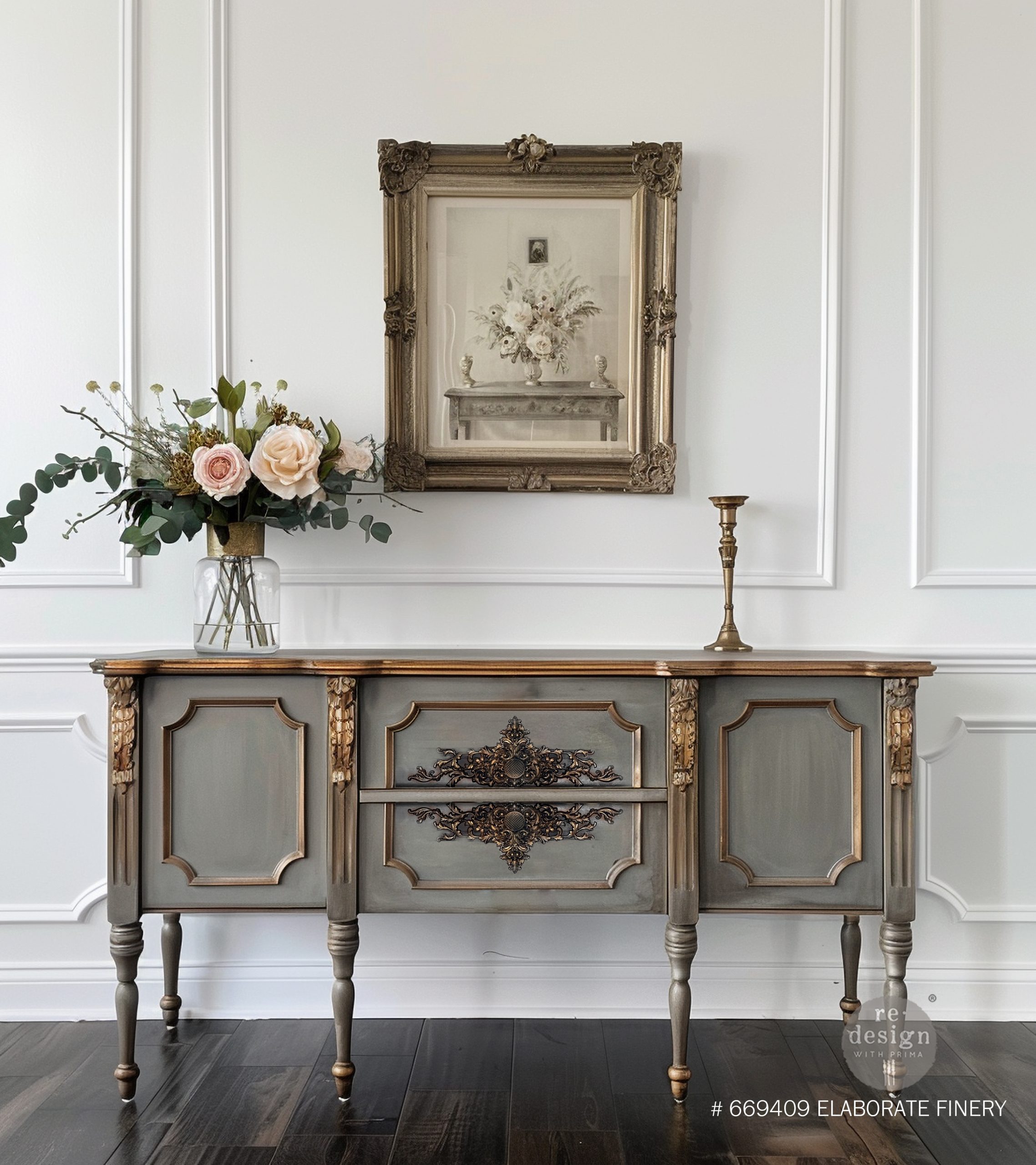 Decor Poly® – Elaborate Finery – 12″x4.13″x0.25″ / 30.5cmx10.5cmx0.64cm Copyright #VA2412717