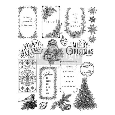 Decor Clear Stamp – Santa’s Helper Tags – 8.5×11 sheet size